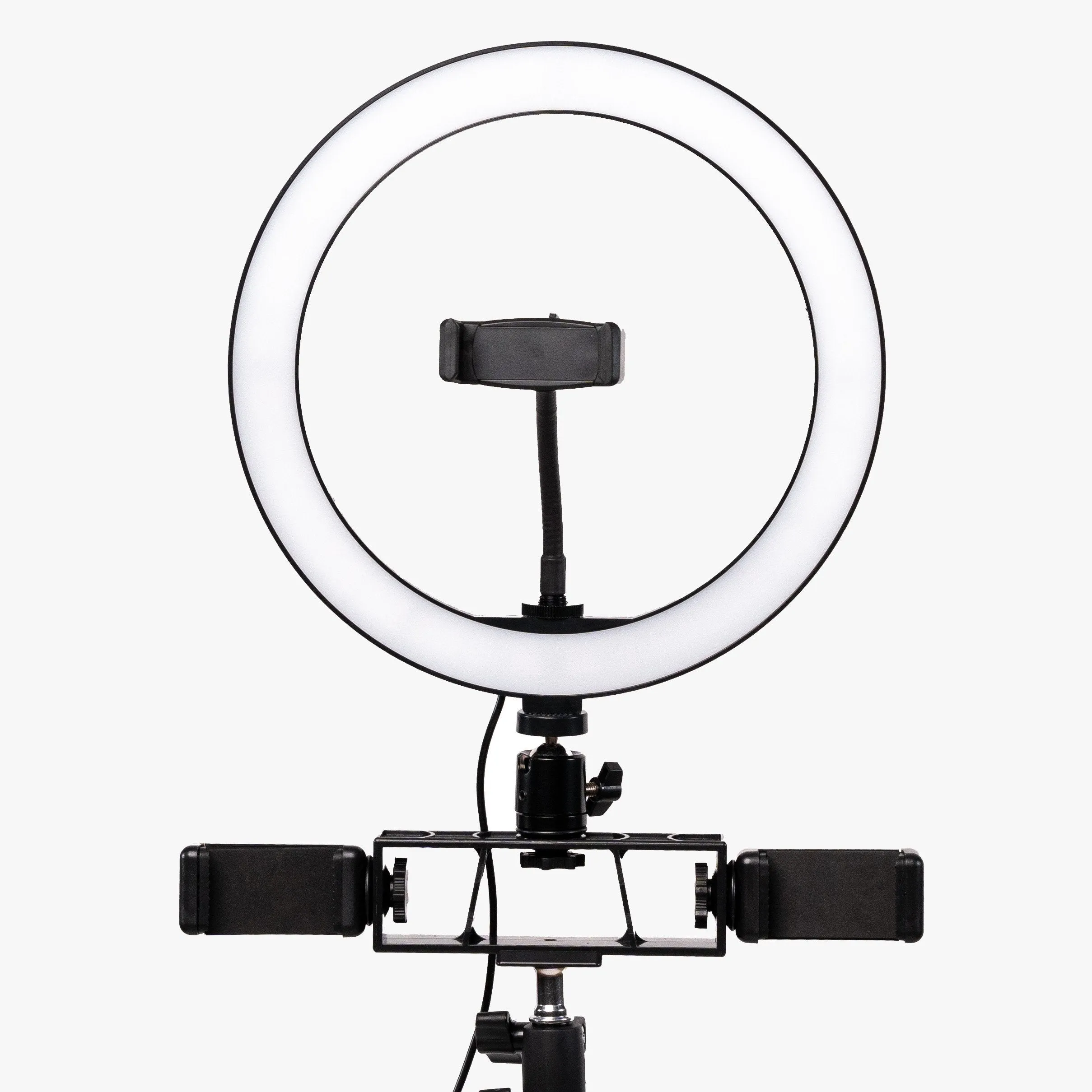 10" LED Livestream Ring Light w/ Triple Phone Mount - Onyx