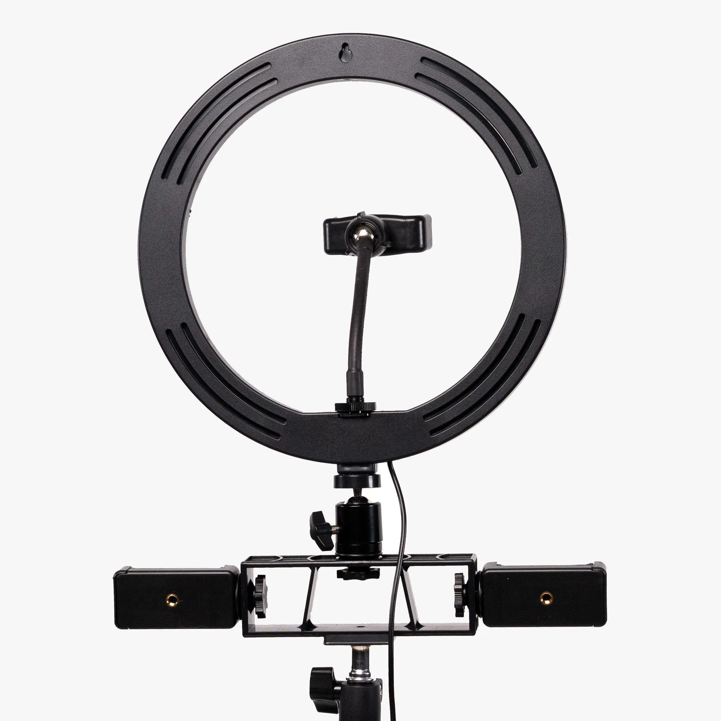 10" LED Livestream Ring Light w/ Triple Phone Mount - Onyx