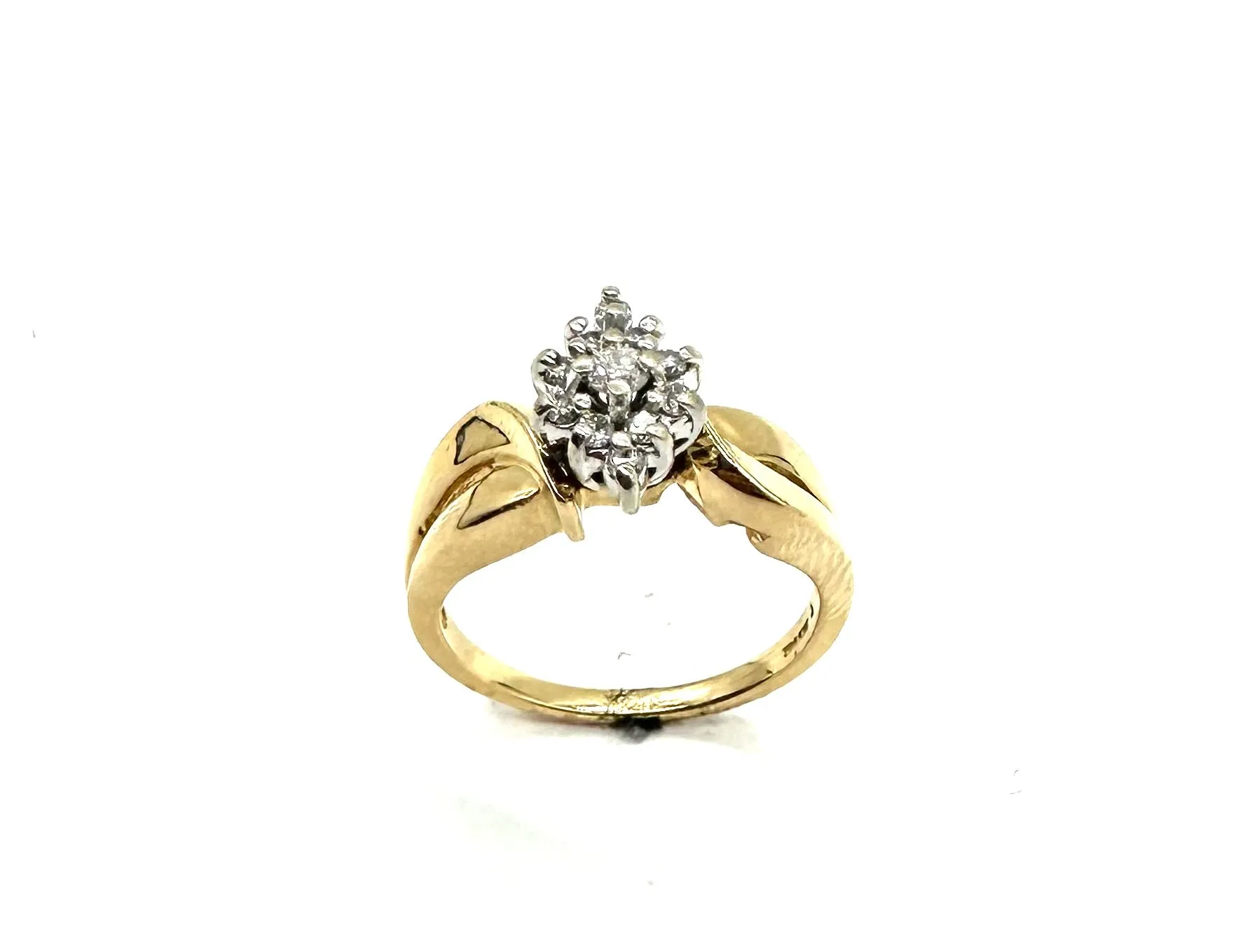 1/4 CTW Marquise Cluster Ring