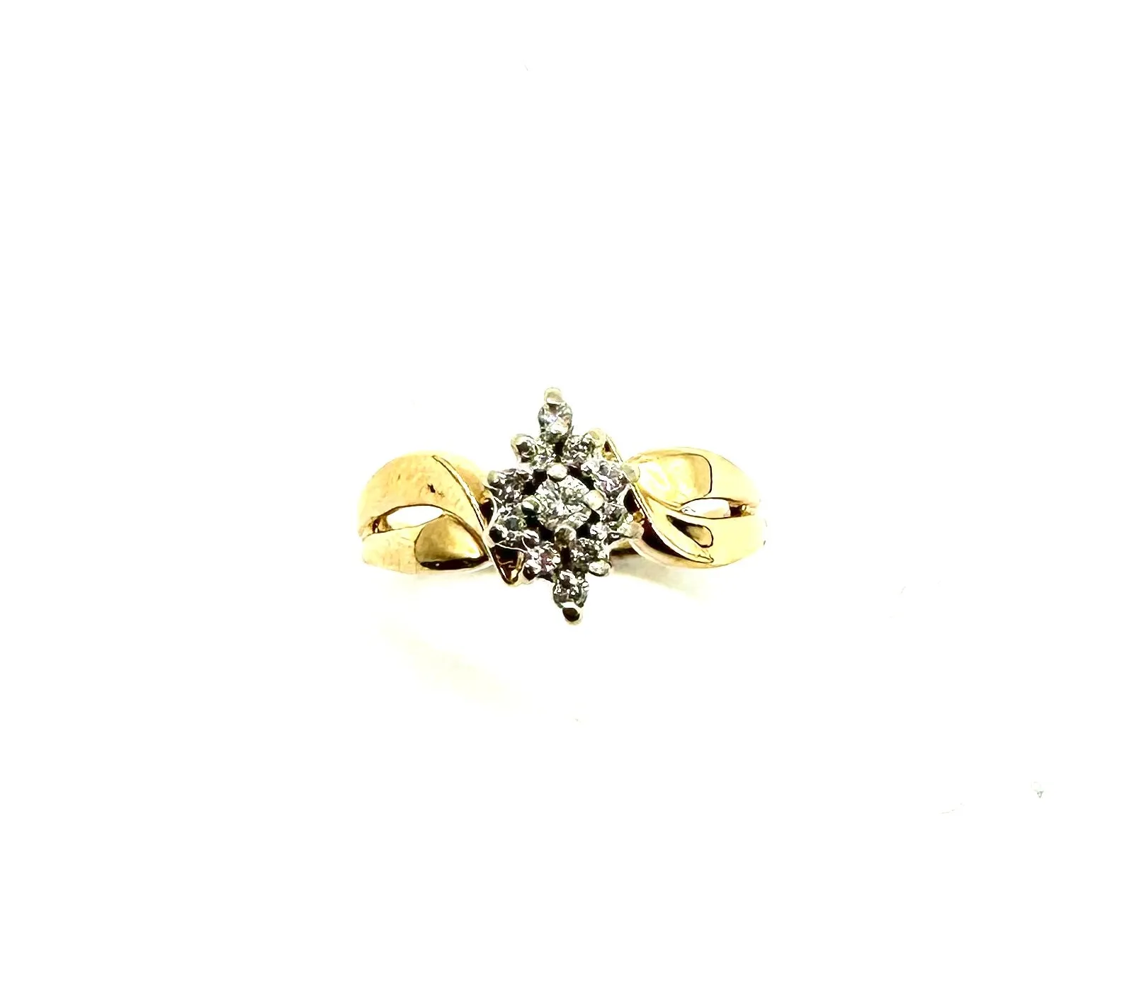 1/4 CTW Marquise Cluster Ring