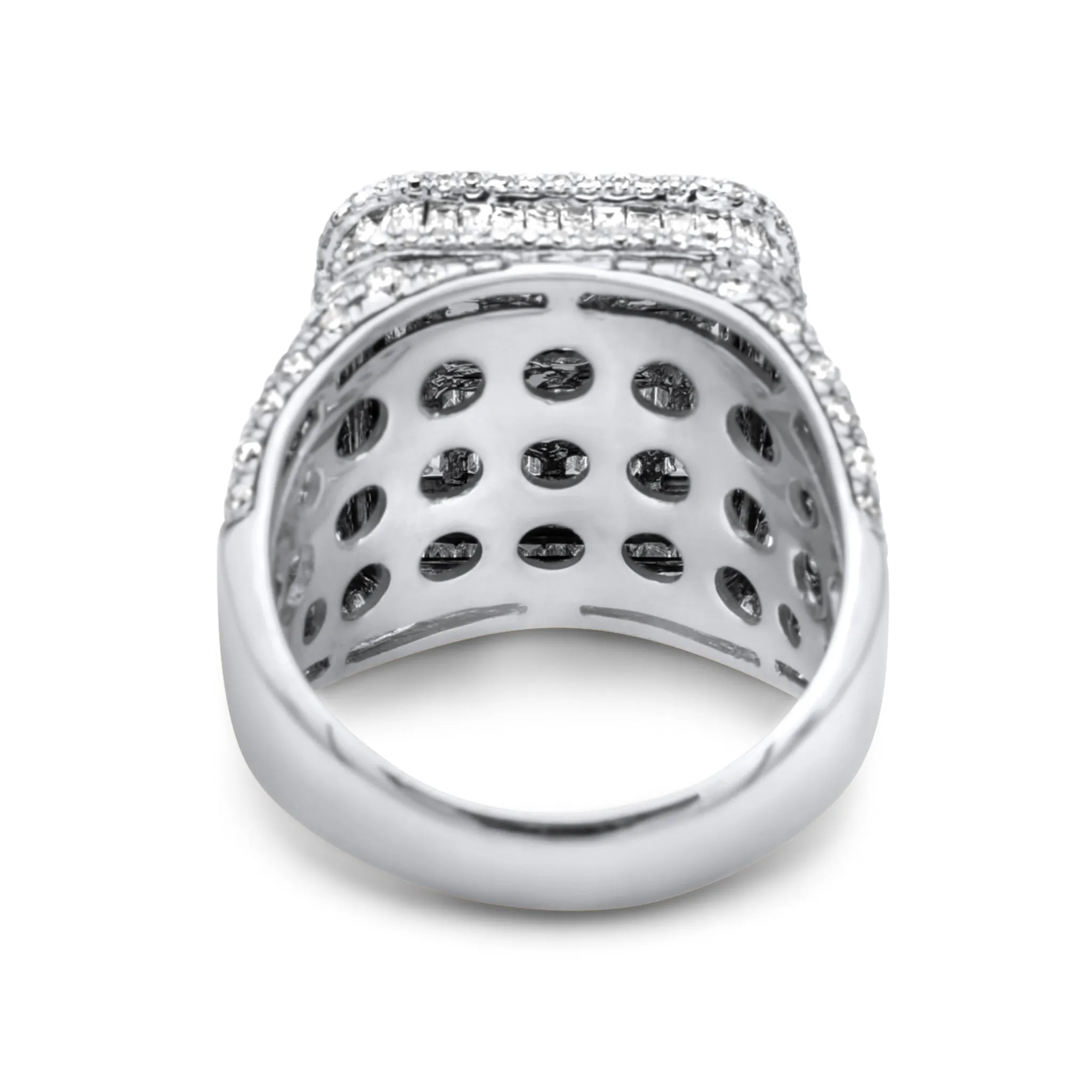 14k White Gold Baguette Diamond Ring 5.68ctw