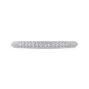 14K White Gold Round Diamond Wedding Band