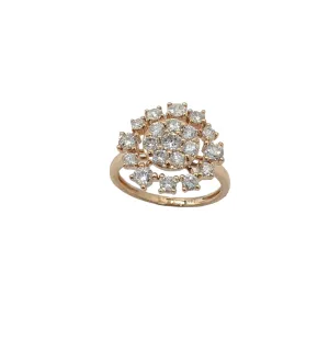 1.50 Carat Total Weight Diamond Cluster Halo Ring