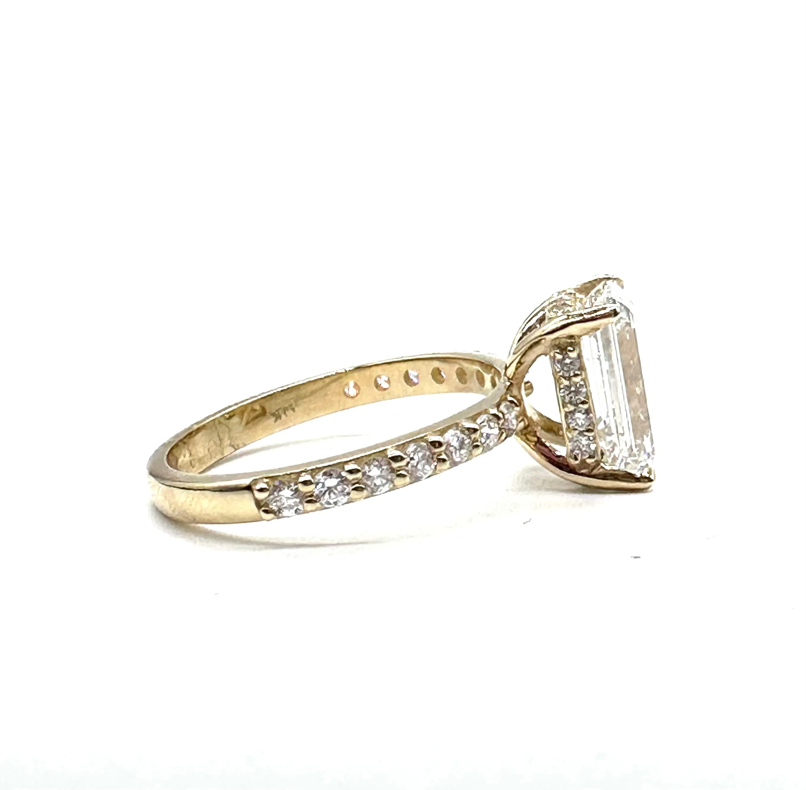 3.12ct Emerald Cut Diamond Ring