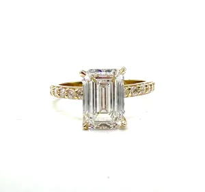 3.12ct Emerald Cut Diamond Ring