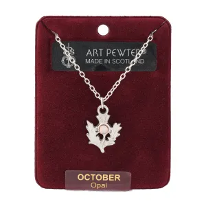 Art Pewter Thistle Pendant October