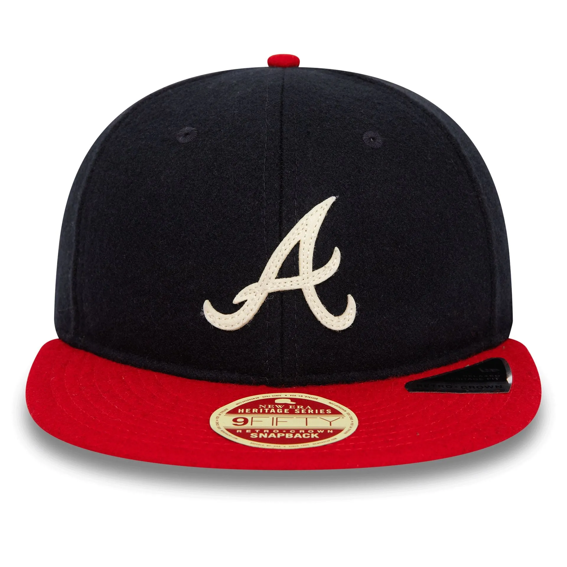 Atlanta Braves Heritage Series Navy Retro Crown 9FIFTY Strapback Cap