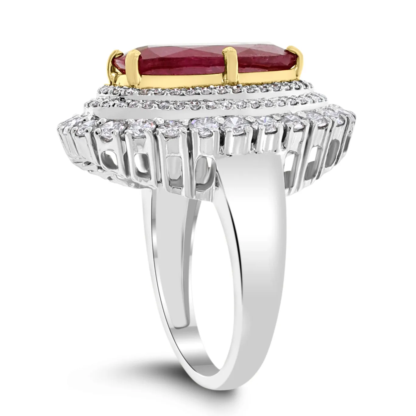 Beauvince Rita Ring (5.83 cts Ruby & Diamonds) in Gold