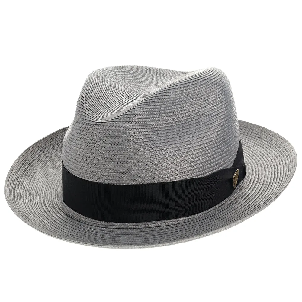 Black Straw Fedora Hat