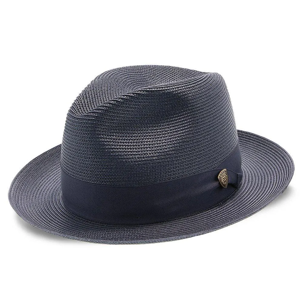 Black Straw Fedora Hat