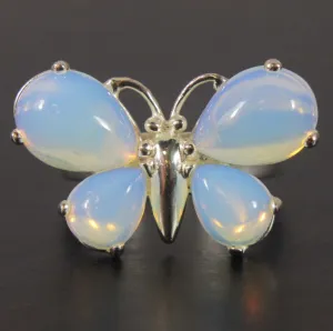 Butterfly Ring Moonstone Sterling Silver Size 7