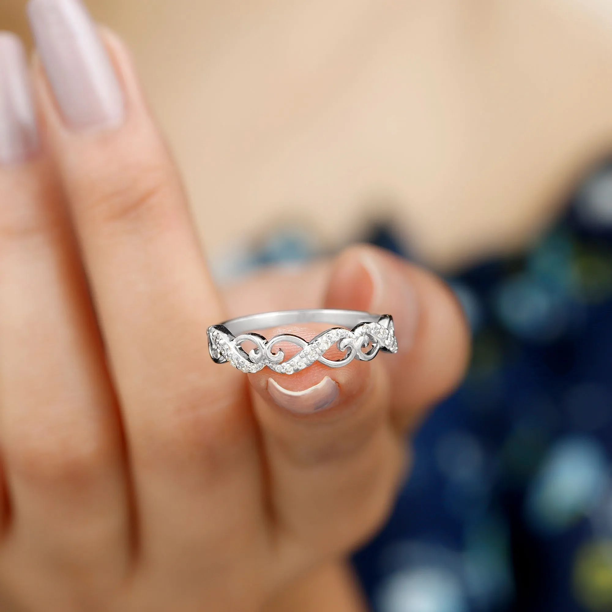 Certified Diamond Infinity Band Ring