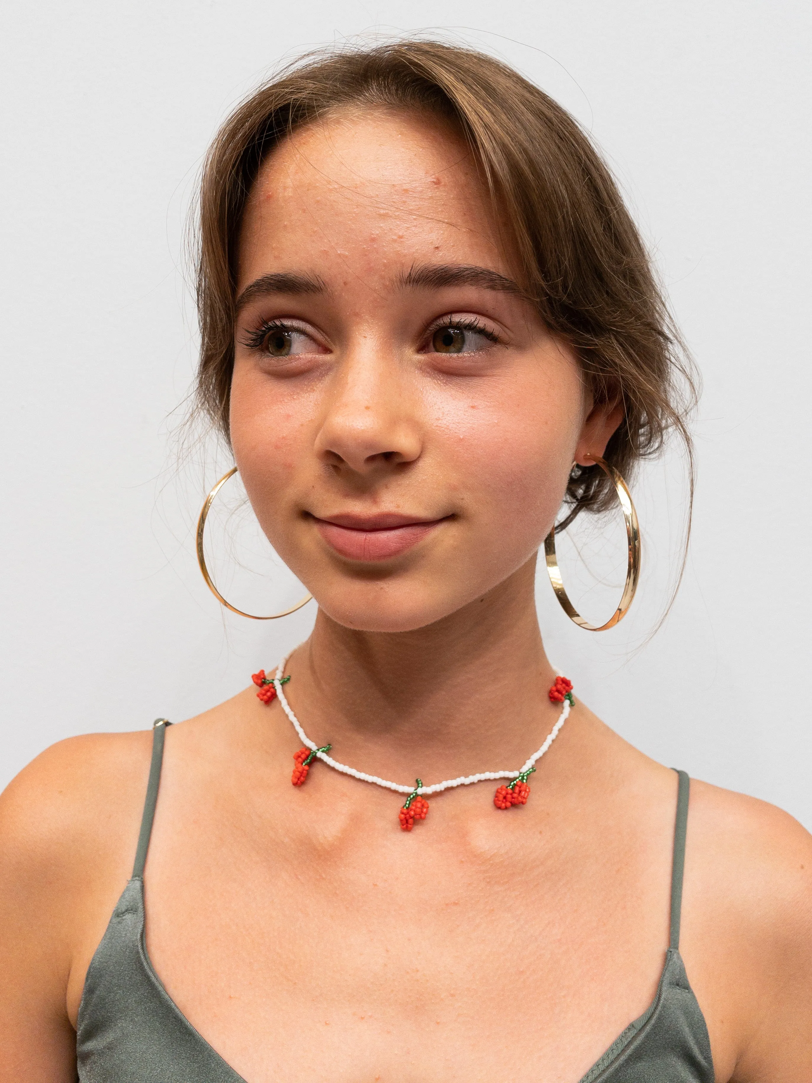 Cherry Beaded Necklace