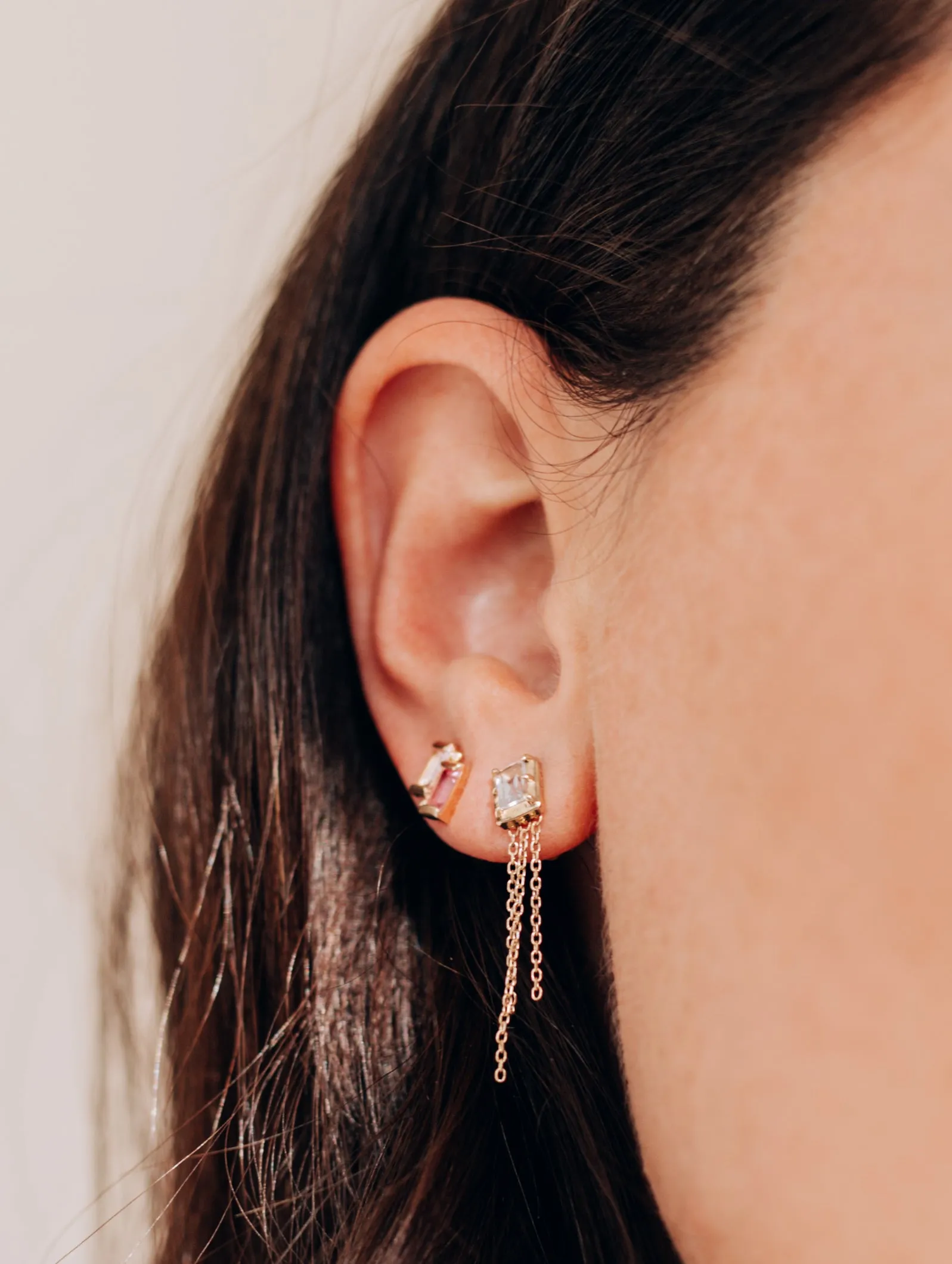 Cléo Carré Fringe Studs