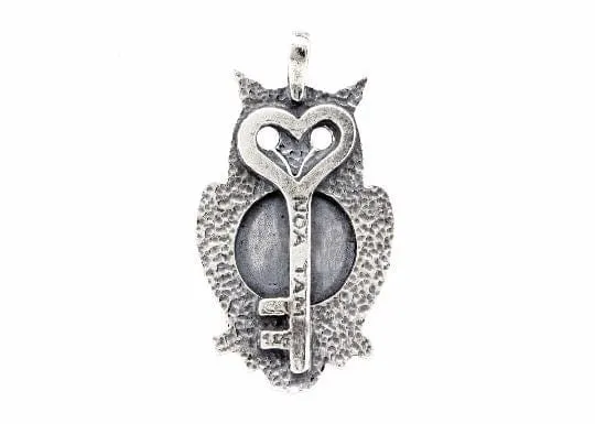 coin necklace with the Crown coin medallion and owl wise jewelry ahuva coin jewelry