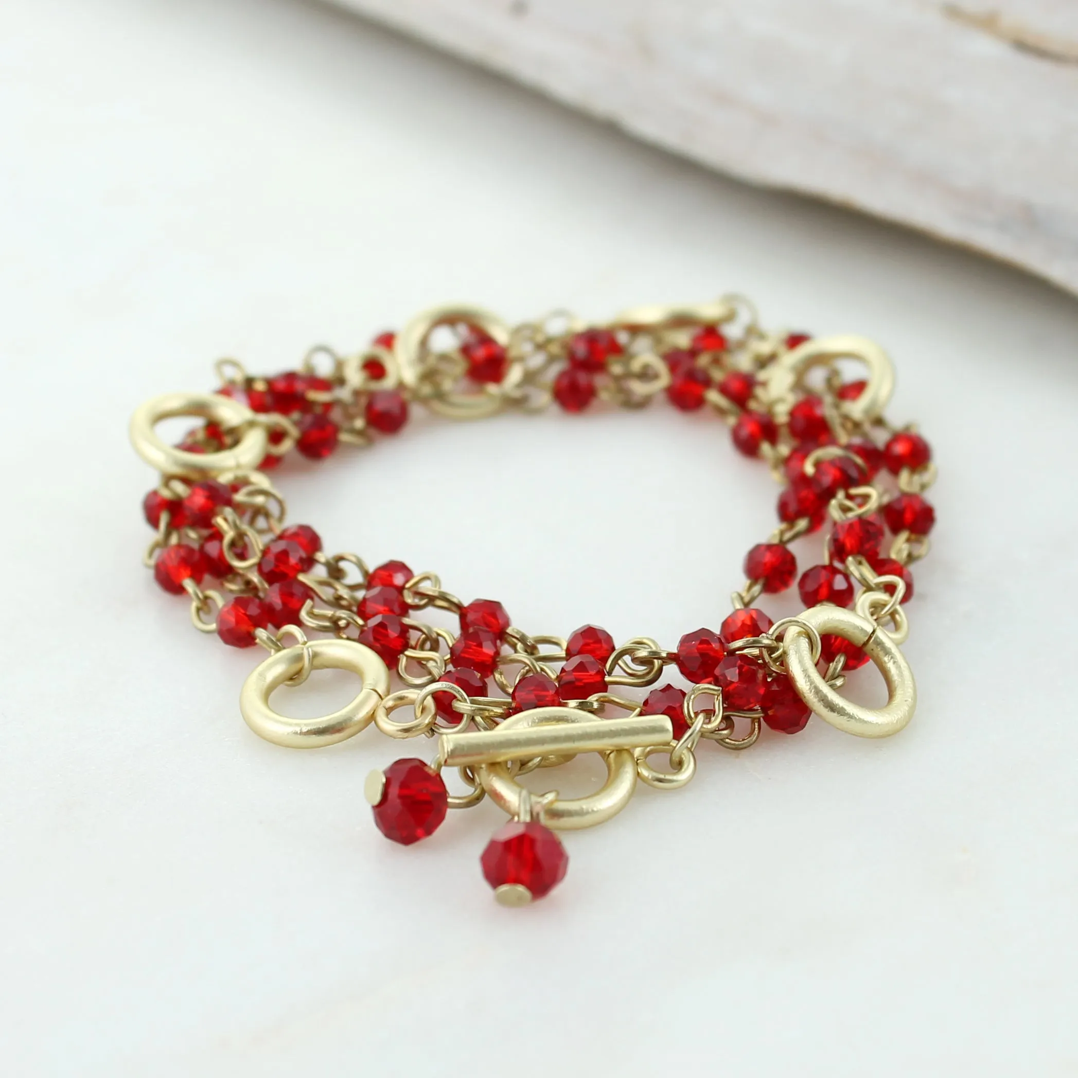 Crimson & Gold Gameday Beaded Necklace/Bracelet