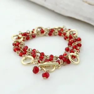 Crimson & Gold Gameday Beaded Necklace/Bracelet