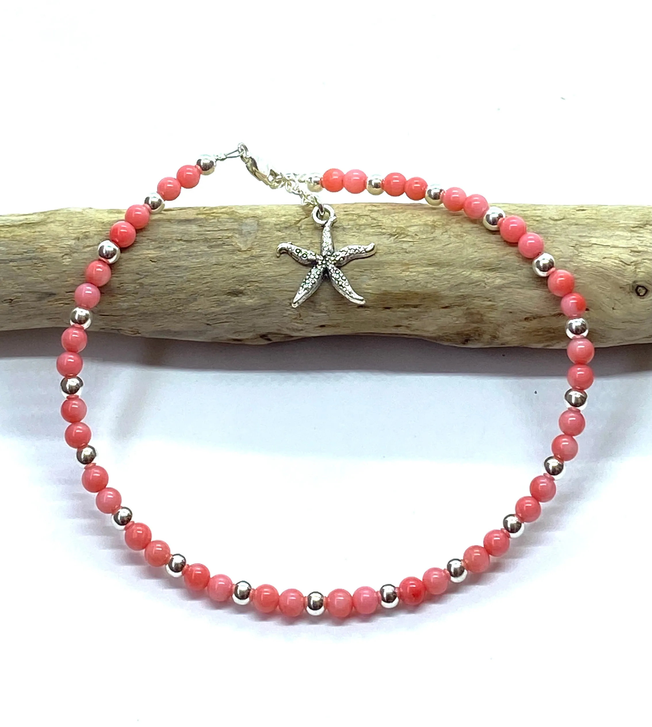 Delicate Coral Anklet