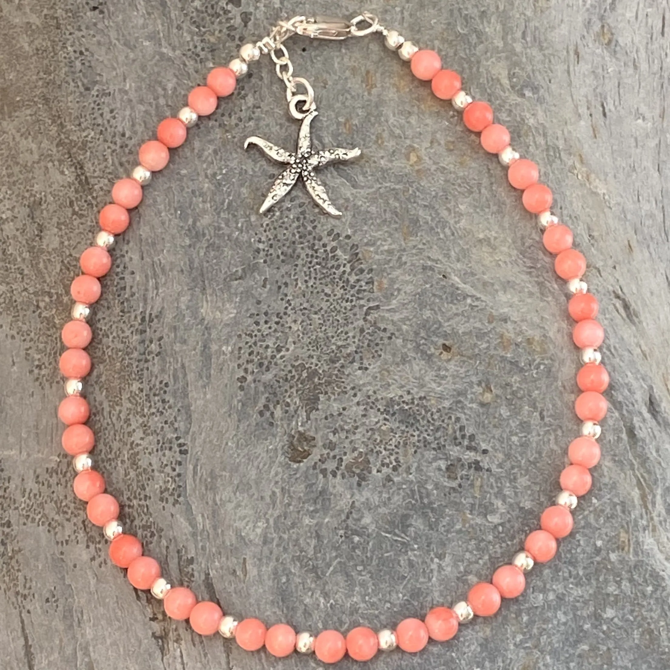 Delicate Coral Anklet