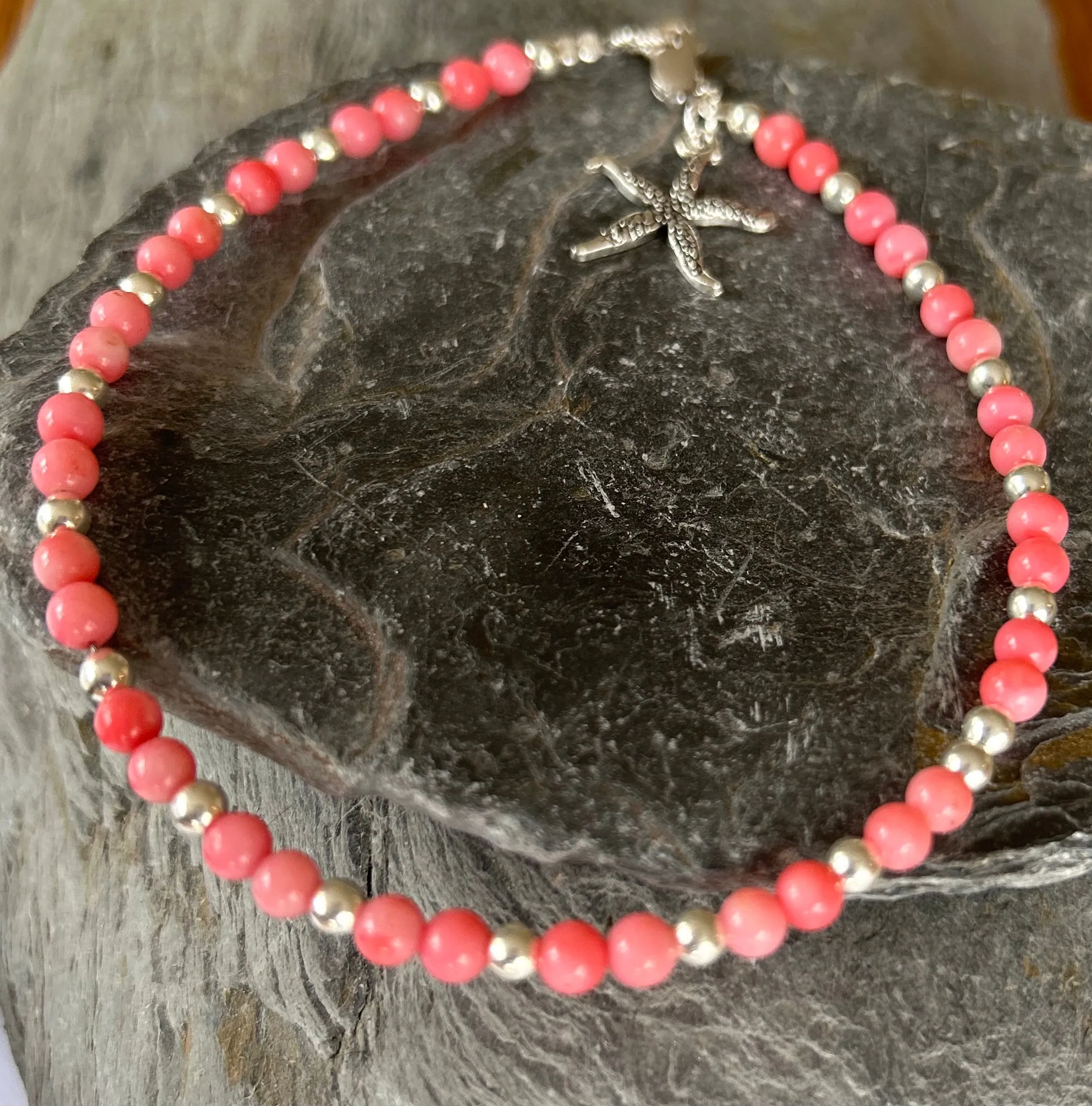 Delicate Coral Anklet