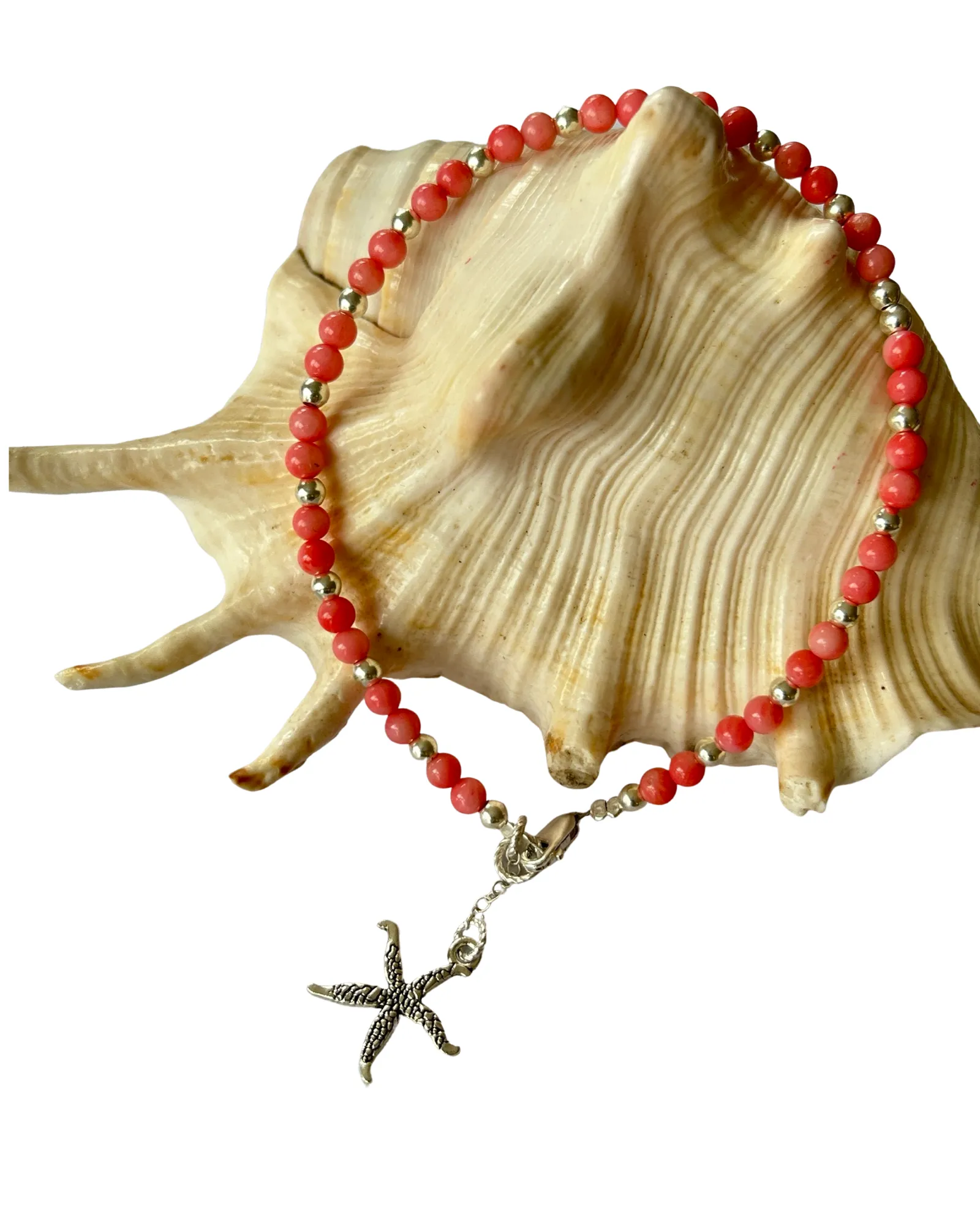 Delicate Coral Anklet