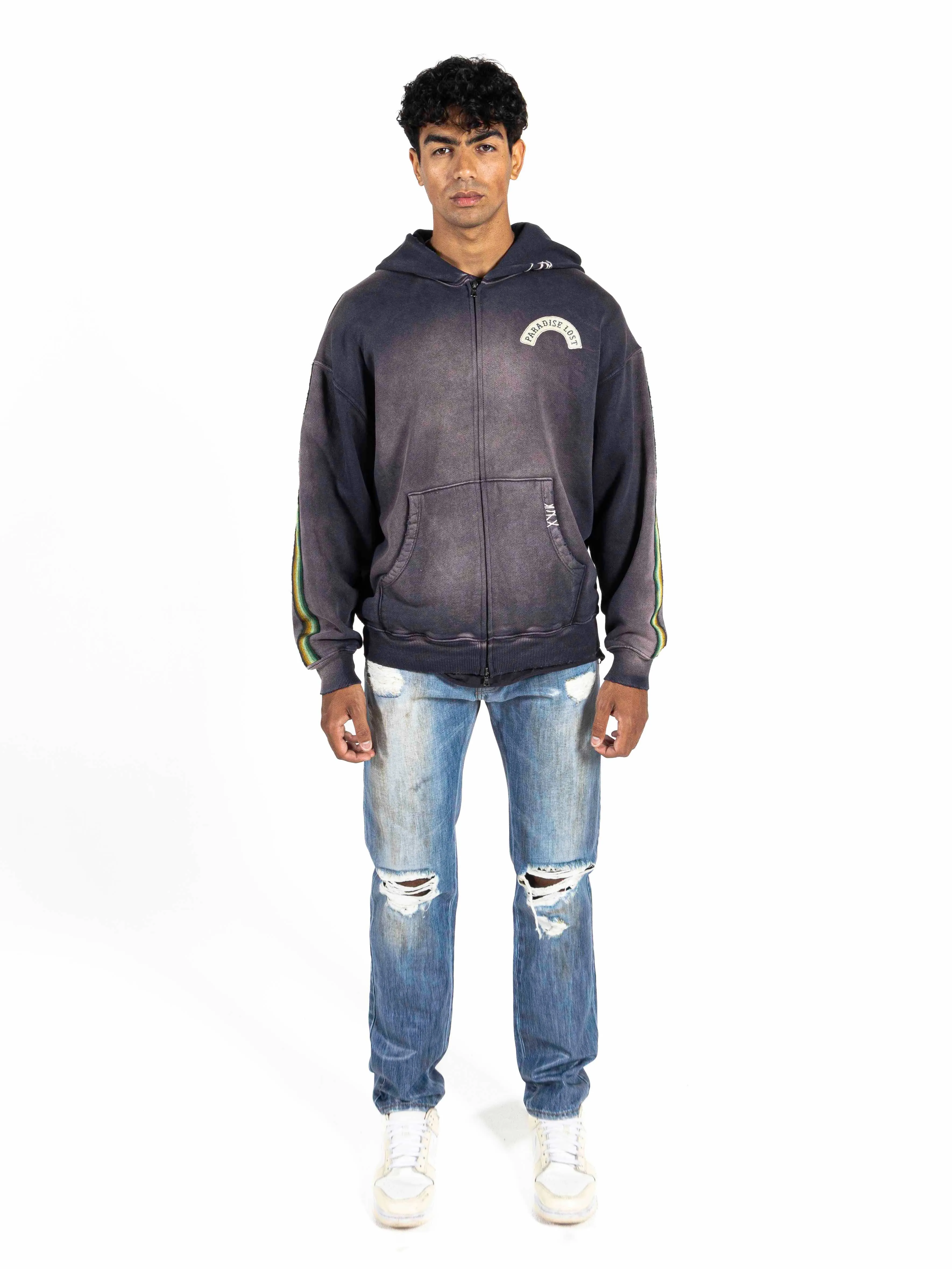 Donny Zip-Up Hoodie - Moonstone