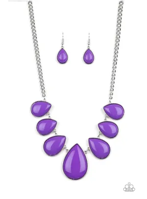 Drop Zone Purple Necklace  - Paparazzi Accessories