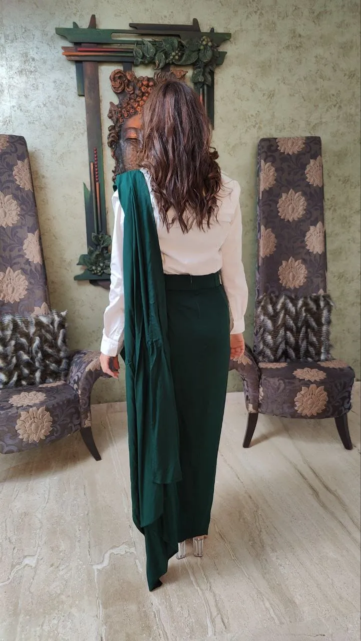 Emerald Green Drape Skirt