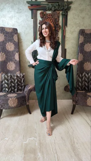 Emerald Green Drape Skirt