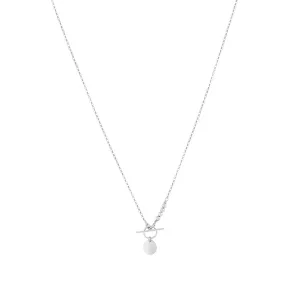 Engravable Darcie Beaded Necklace - Silver