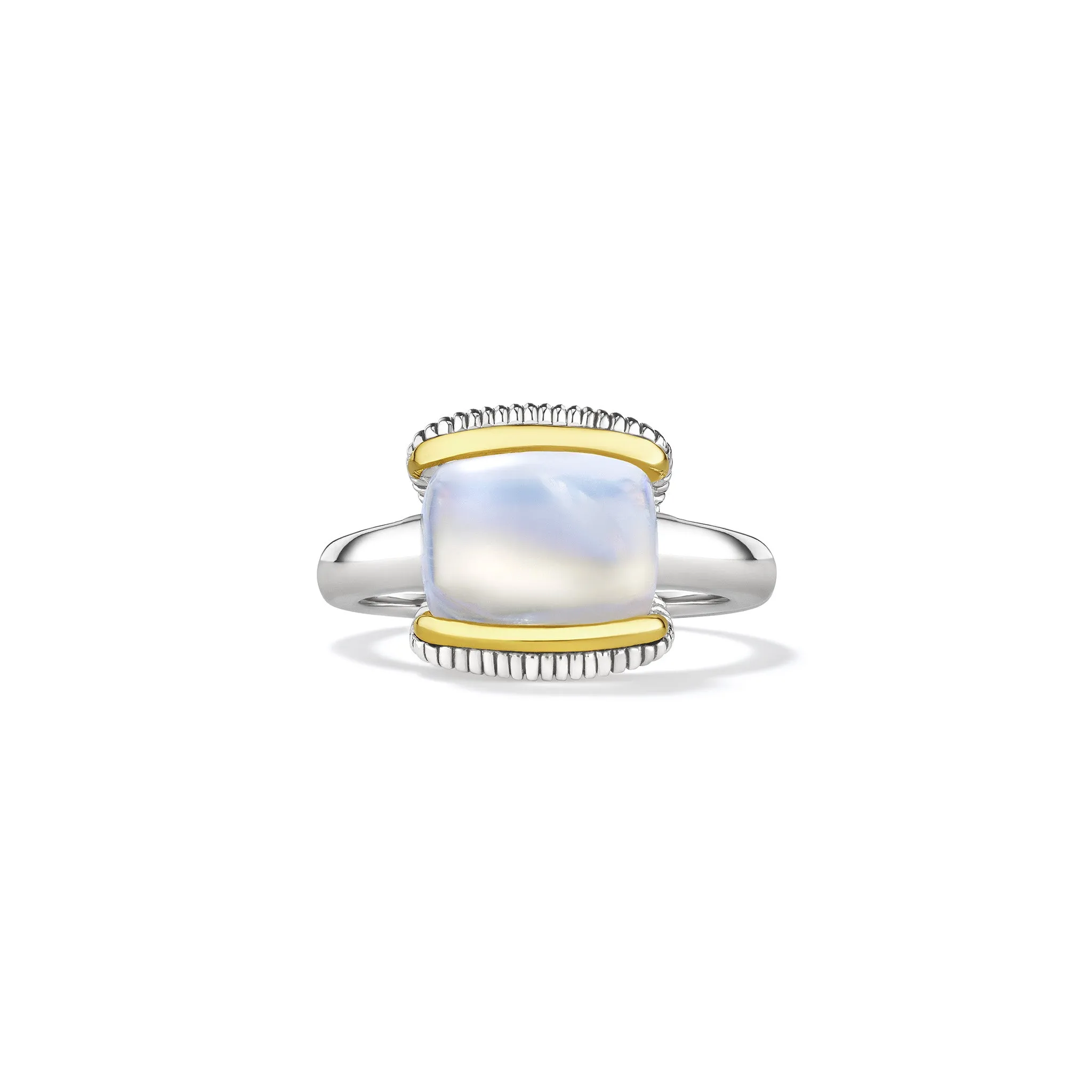 Eternity Ring with Rainbow Moonstone and 18K Gold