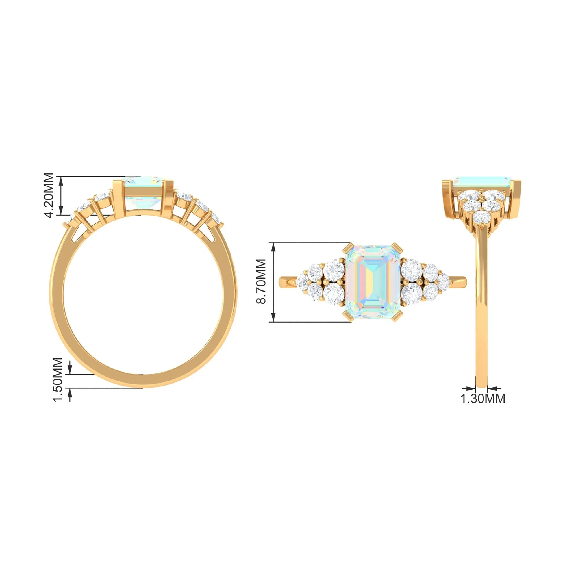 Ethiopian Opal and Diamond Designer Engagement Ring