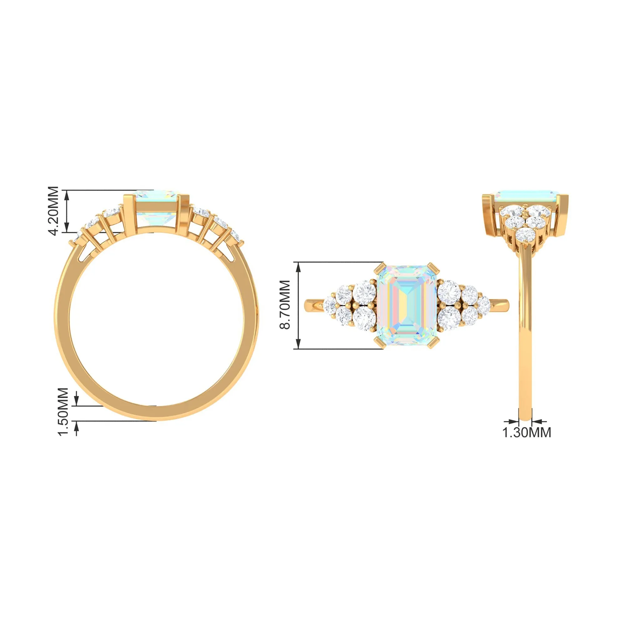 Ethiopian Opal and Diamond Designer Engagement Ring