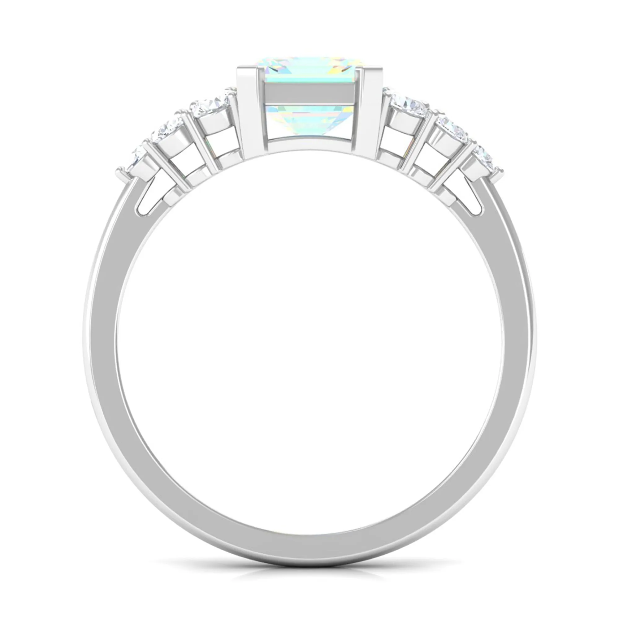 Ethiopian Opal and Diamond Designer Engagement Ring