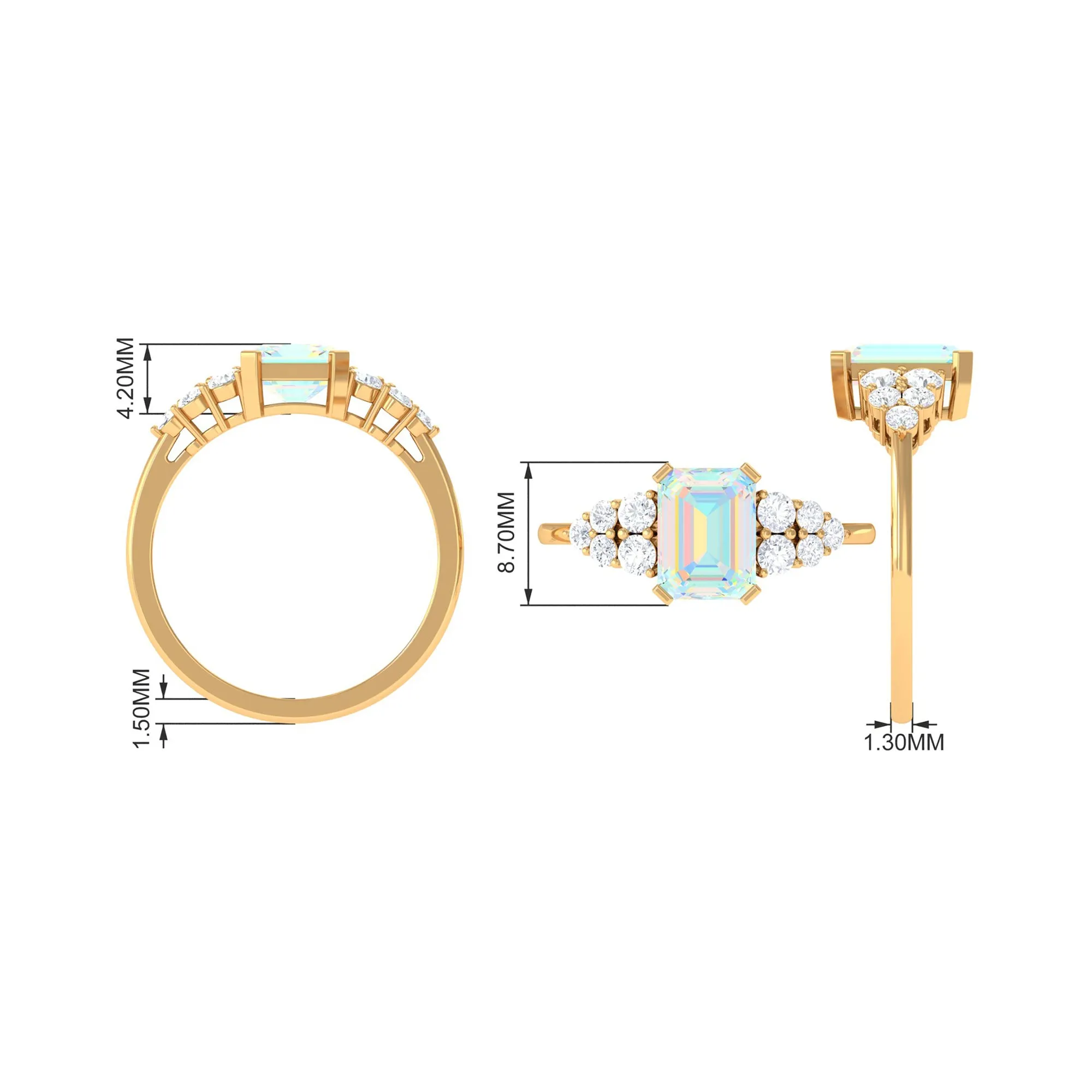 Ethiopian Opal and Diamond Designer Engagement Ring