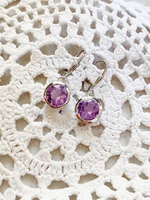 Faceted Amethyst Dangles