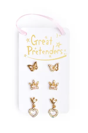 Great Pretenders - Boutique Royal Crown Studded Earrings