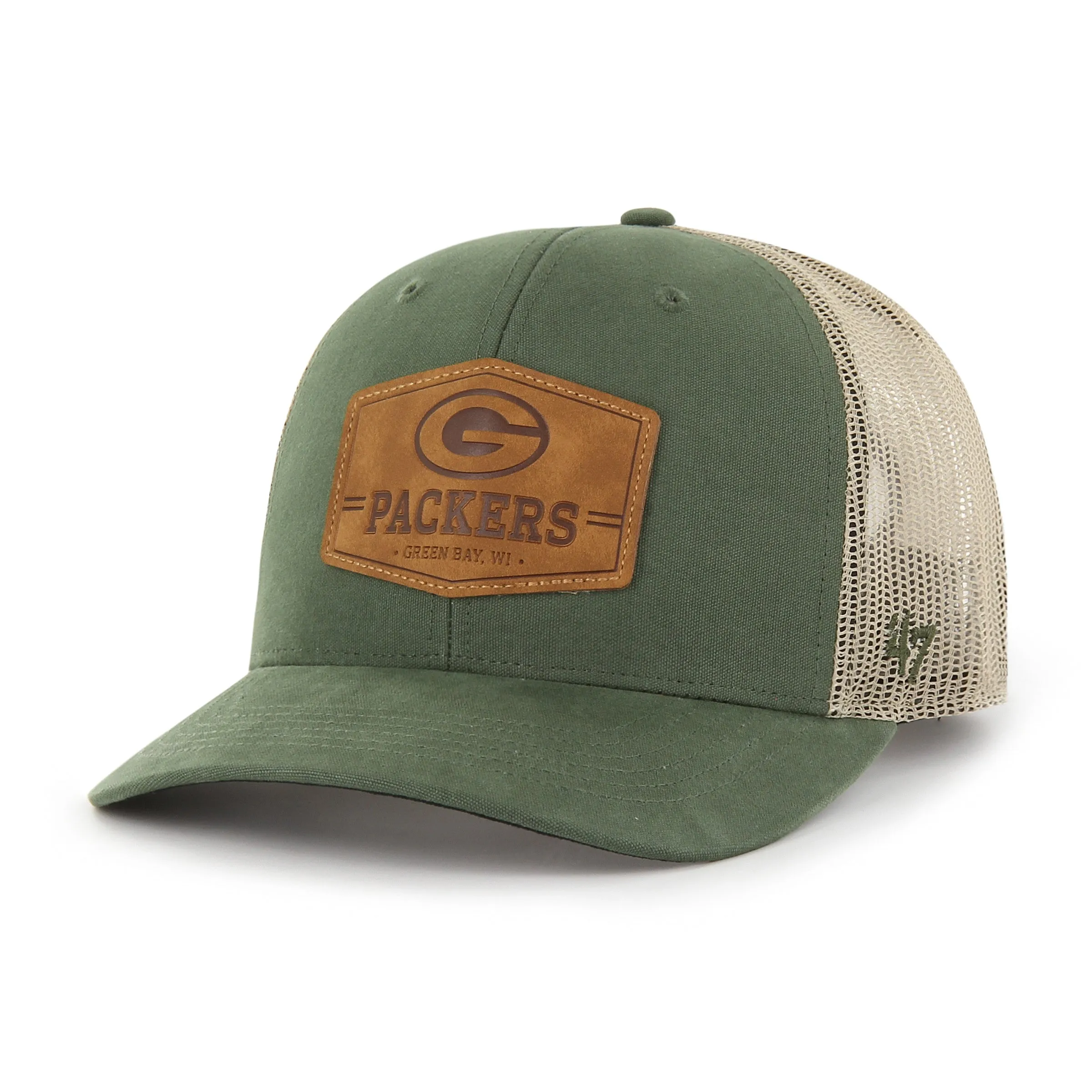 GREEN BAY PACKERS RAWHIDE VELCRO '47 TRUCKER