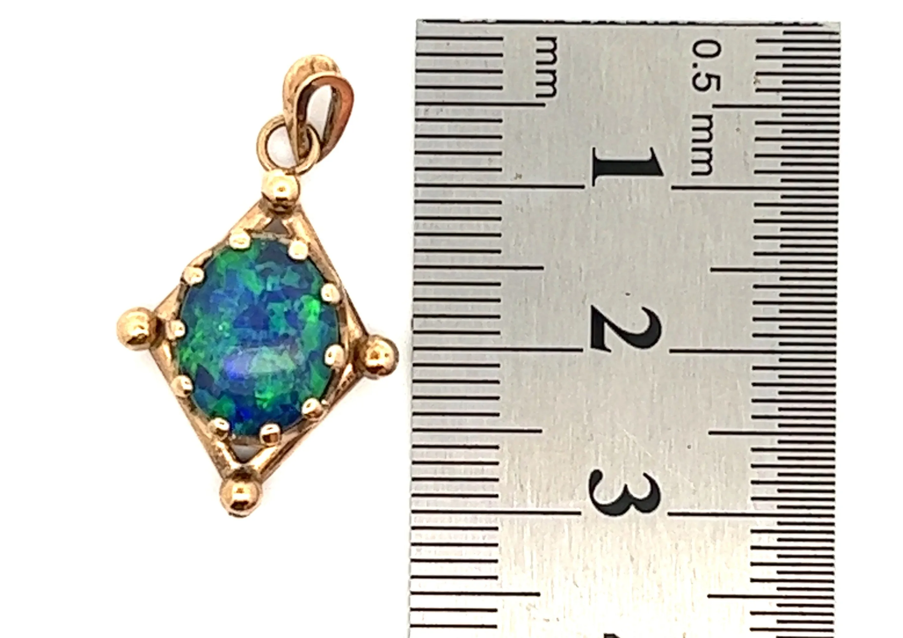 Handmade Opal Yellow Gold Pendant