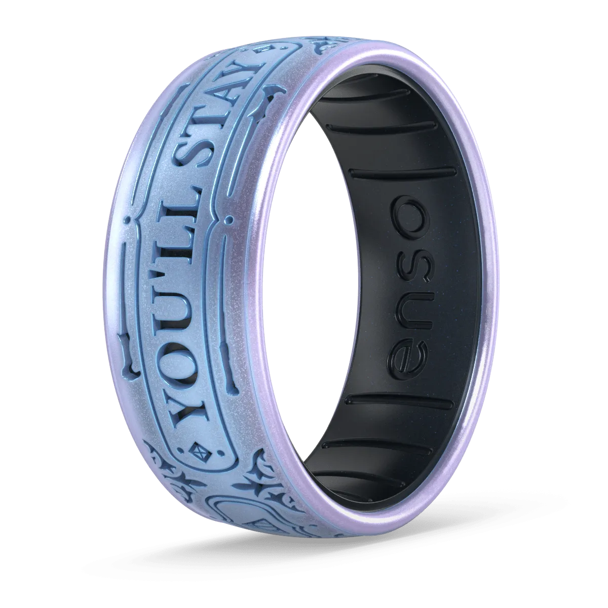 Harry Potter Silicone Ring - You'll Stay With Me - Moonstone/Black Pearl