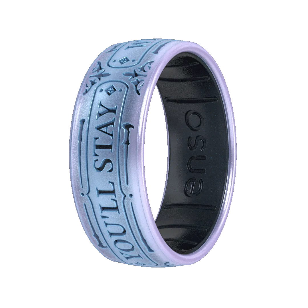 Harry Potter Silicone Ring - You'll Stay With Me - Moonstone/Black Pearl