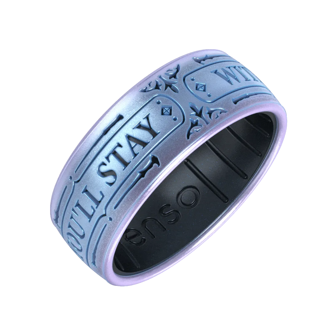 Harry Potter Silicone Ring - You'll Stay With Me - Moonstone/Black Pearl