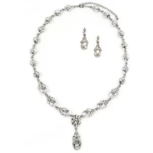 Indira Crystal Necklace and Earring Set