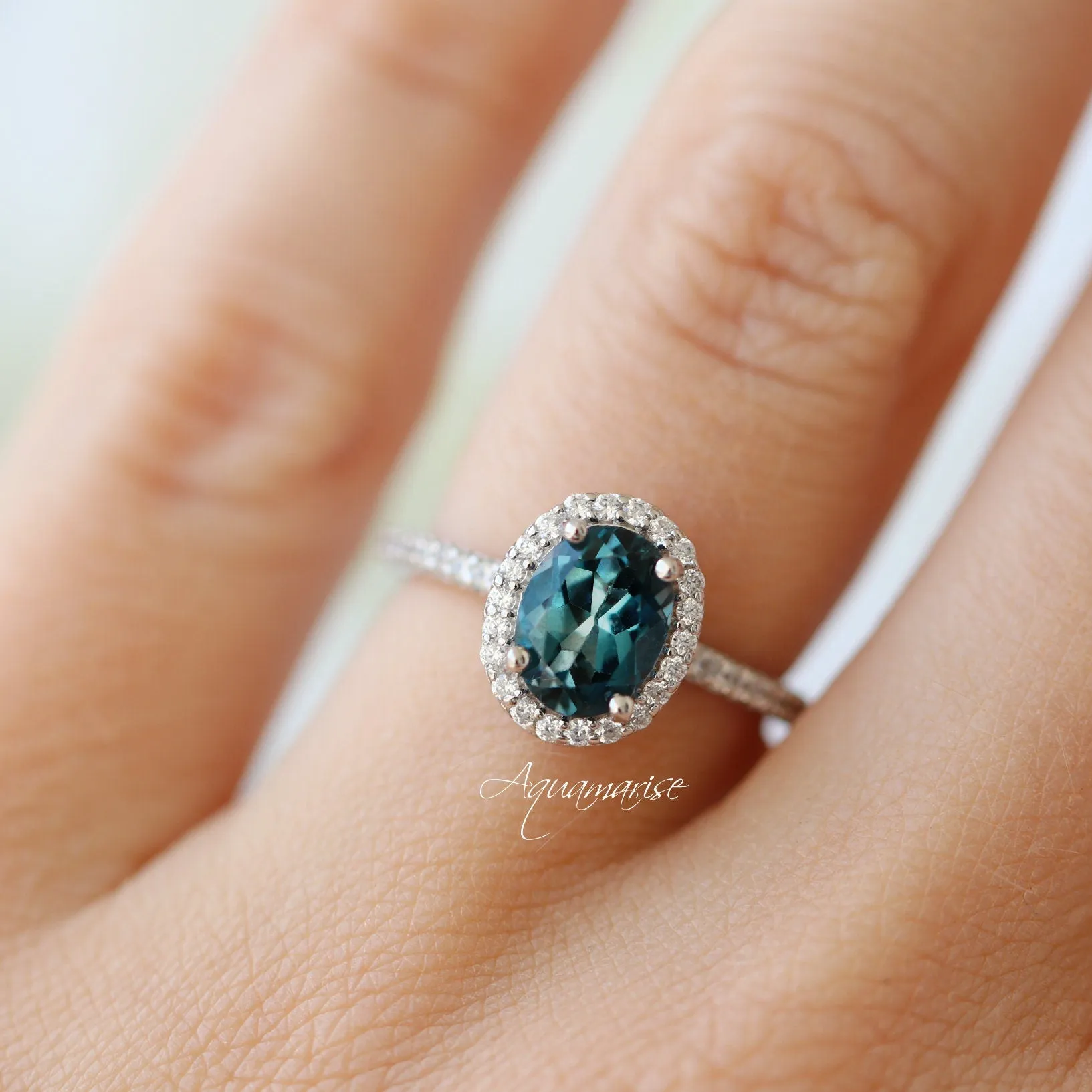 Iris London Blue Topaz Ring- Sterling Silver