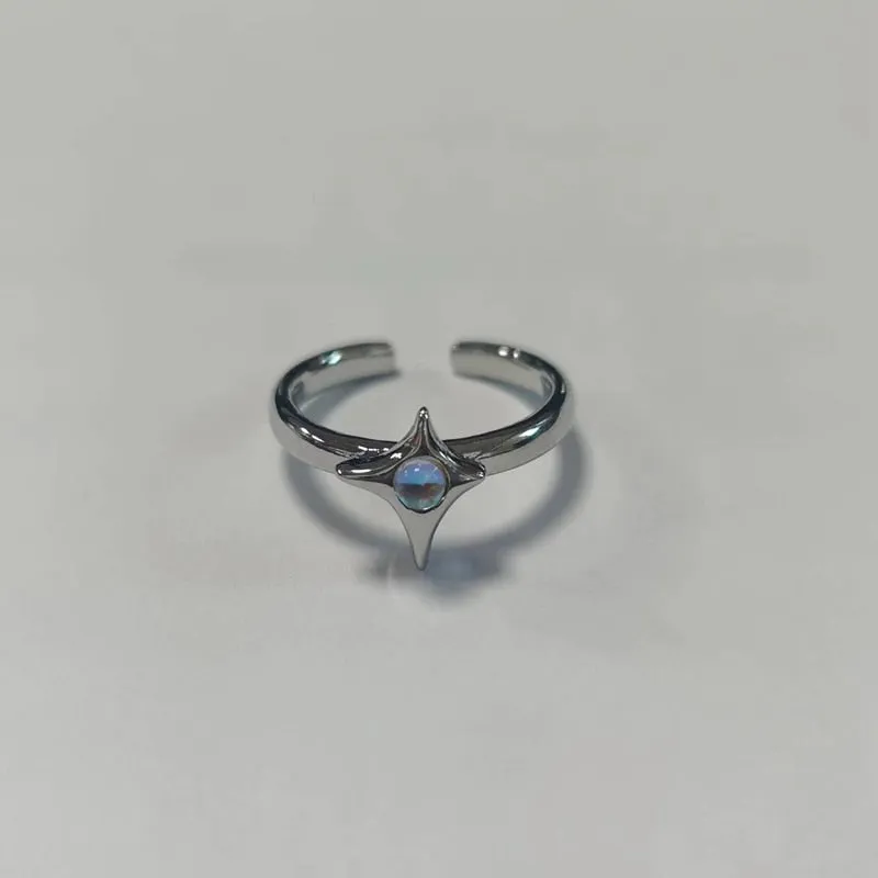 Irregular Cross Star Moonstone Ring Collection