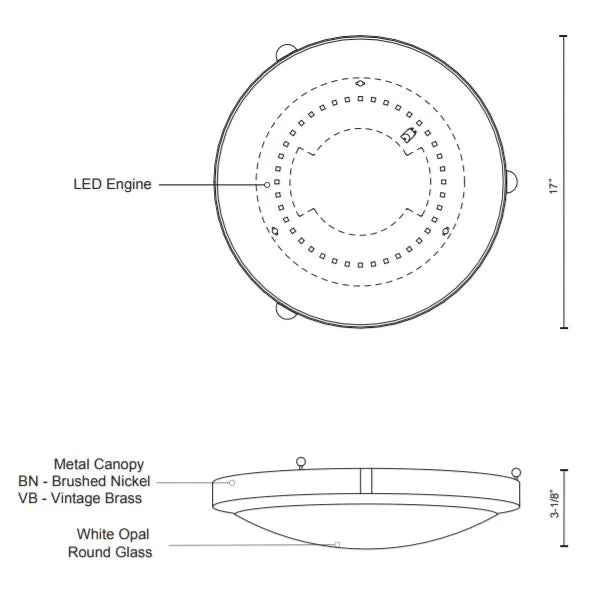 Kuzco 501122 Floyd LED Flush Mount