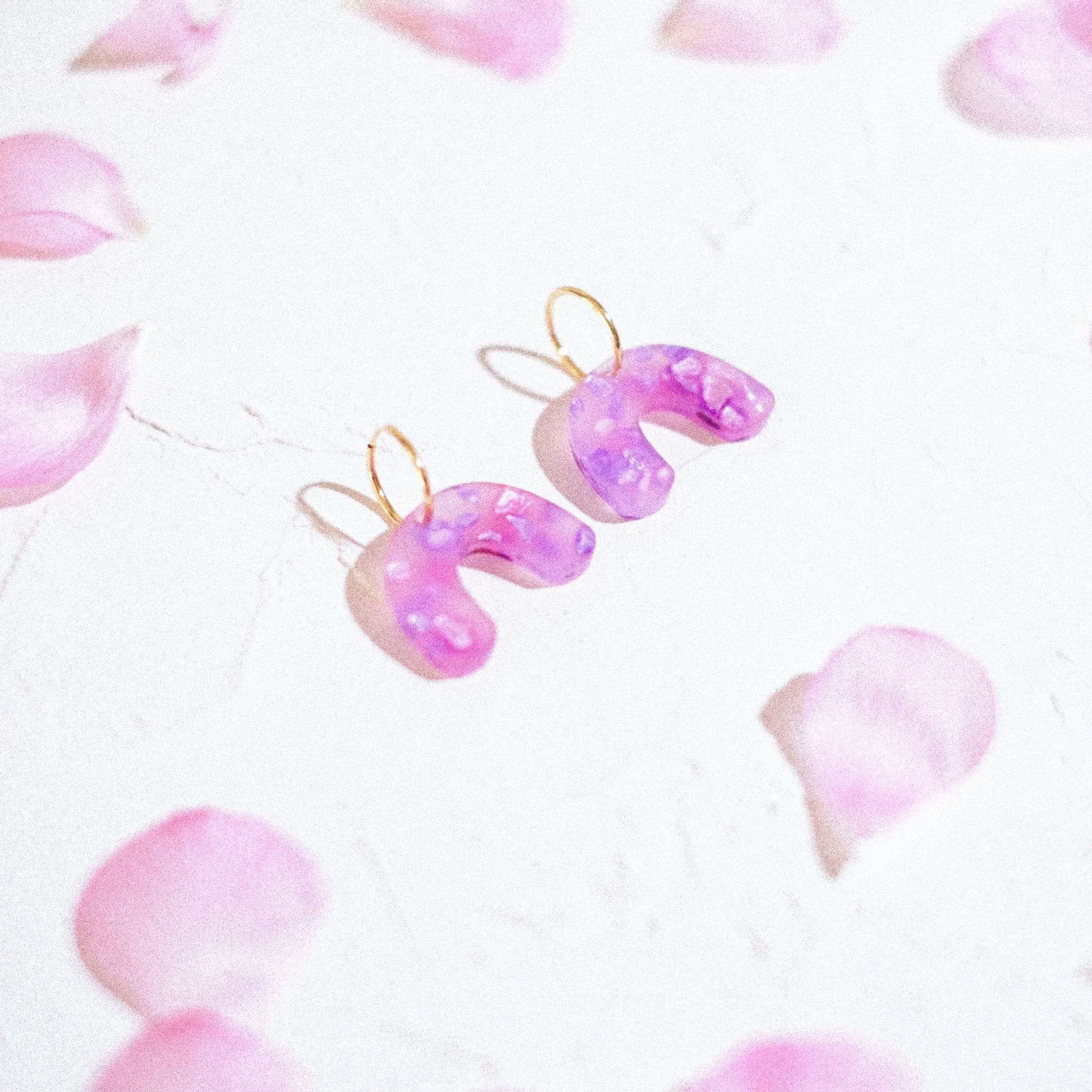 Mini Arch Hoop Earrings - Purple Haze