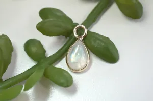 MODERN MOOD MOONSTONE BEZEL CHARM  (PEAR)