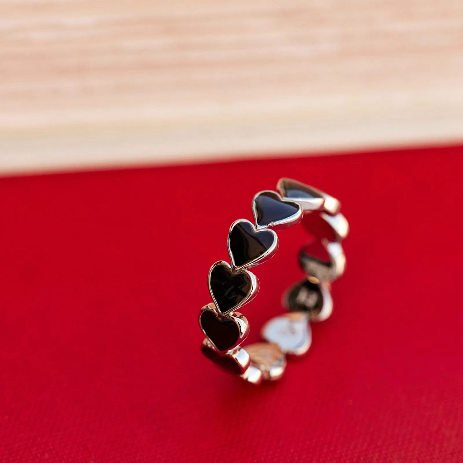 Mood Love Hearts Band Ring