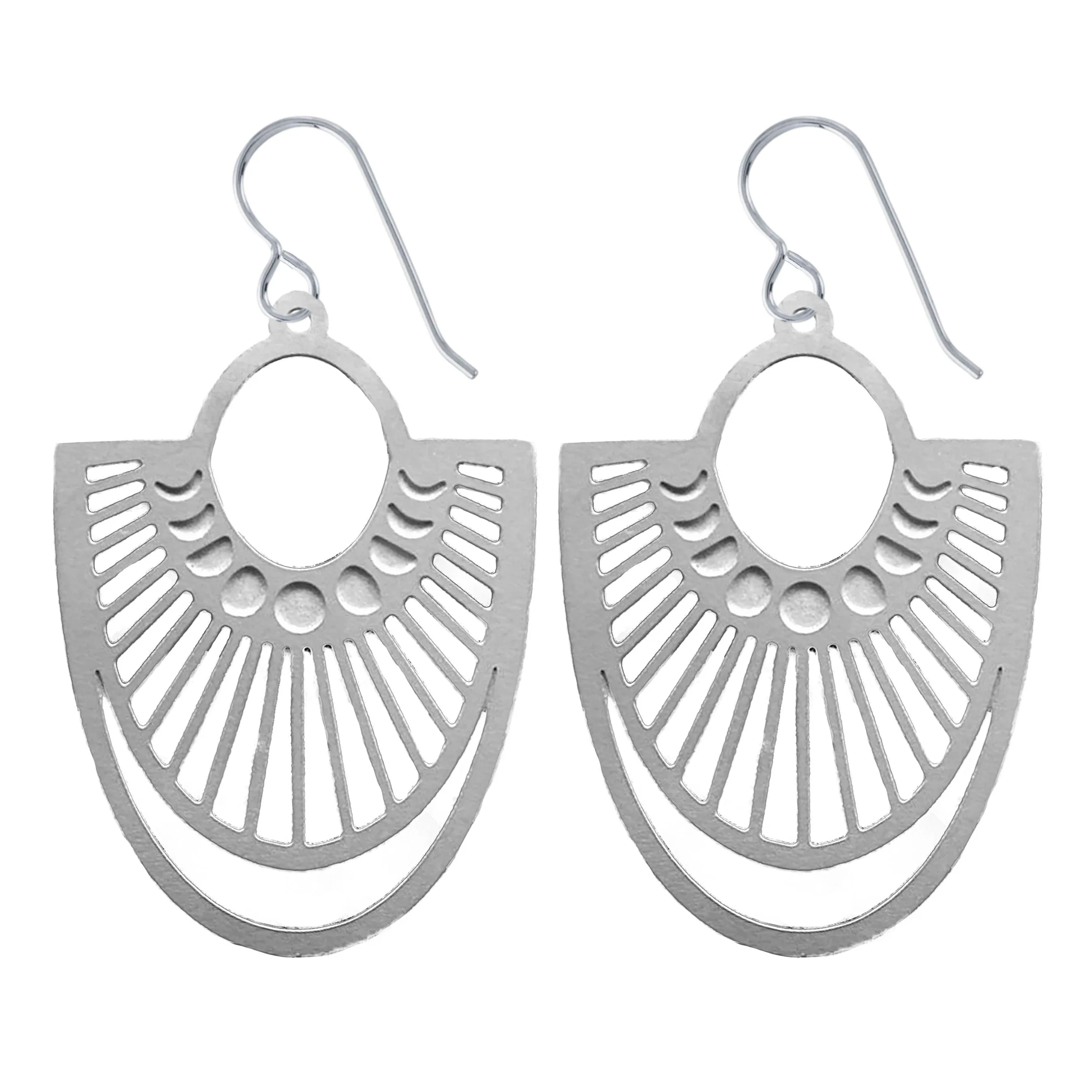 Moon Phase Fan Earrings